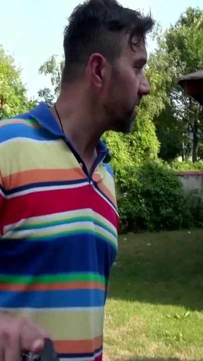 Small tits brunette sprayed in her mouth outdoor