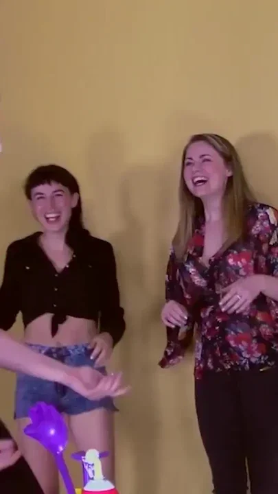 A tantalizing Strip Facial game where girls take turns with a knob Clip 1