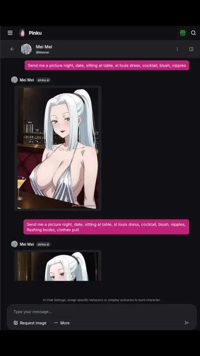 Mei Mei date flashing Jujutsu Kaisen - Source Pinku AI