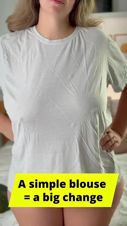 large nipples visible through a white blouse