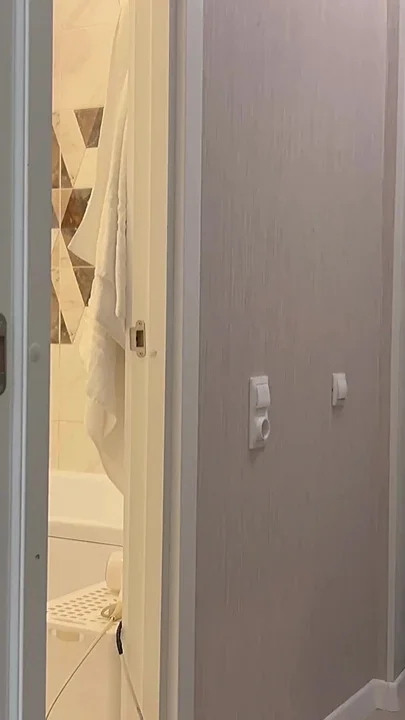Came Home After the Beach and Masturbates with a Dildo in the Bathroom