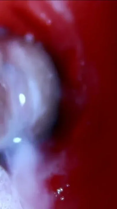 Very close huge streams of sperm in a sweet hole ASMR wet squelches Clip 2