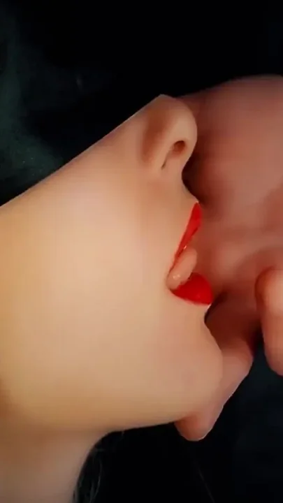 Fantastic Blowjob with Red Lipstick to Pulsating Oral Creampie Pulsating Cum in Mouth