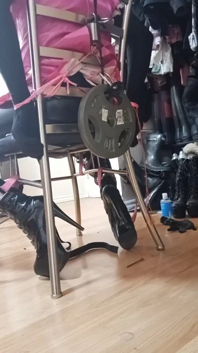 Sissy Maid Chair Self Bondage Clip 1