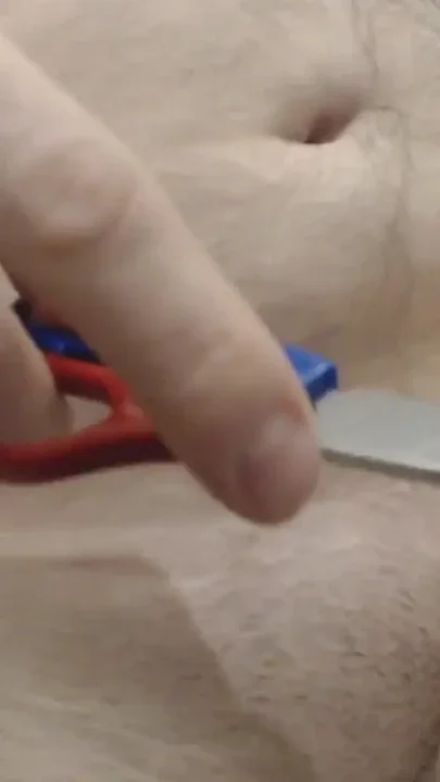 Toying around with my hard cock Clip 1