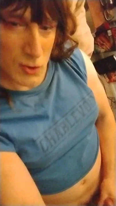 Transwoman morning masterbation fun