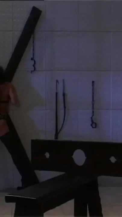 Double Penetration and Cumshot in the Mouth for Beautiful Slave in Bondage Porn