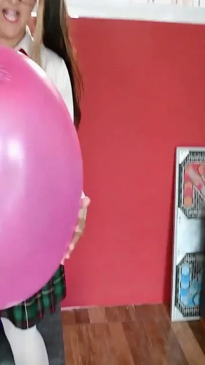 Horny College Girl Ride to Pop Big Balloons - Bunny Looner