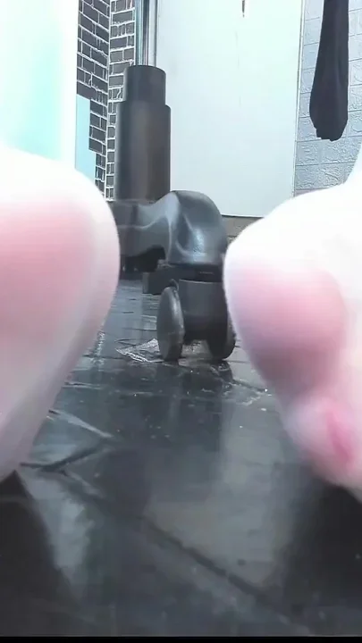 White Stockis and Red Pain Toes