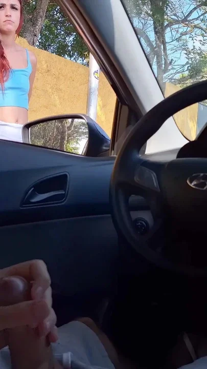 Risky Masturbation for Hot Redhead Who Was at the Bus Stop