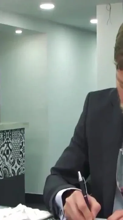 MENATPLAY - Businessman Matthew Anders fucks bearded waiter