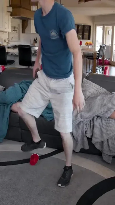 Stepbrothers caught blowing each other at party might as well fuck the next day