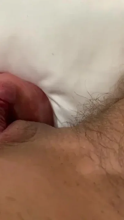 POV of masturbating my trans man's penis and sitting on a dildo until I cum Clip 1
