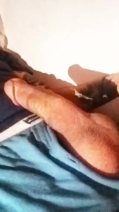 Big dick chicano amateur stroking his thick circumsized cock