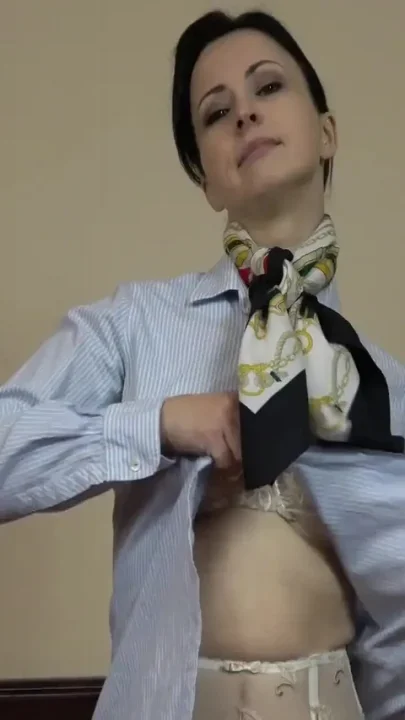 Naughty flight attendant