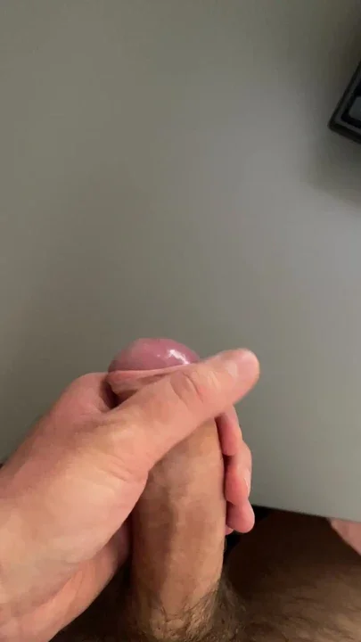 Super powerful cum spray while watching porn