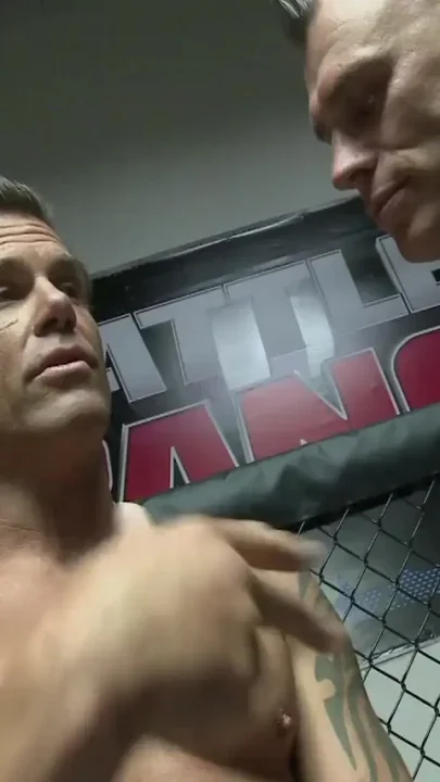 Sexy bitch and muscular dude are having a great time in the ring