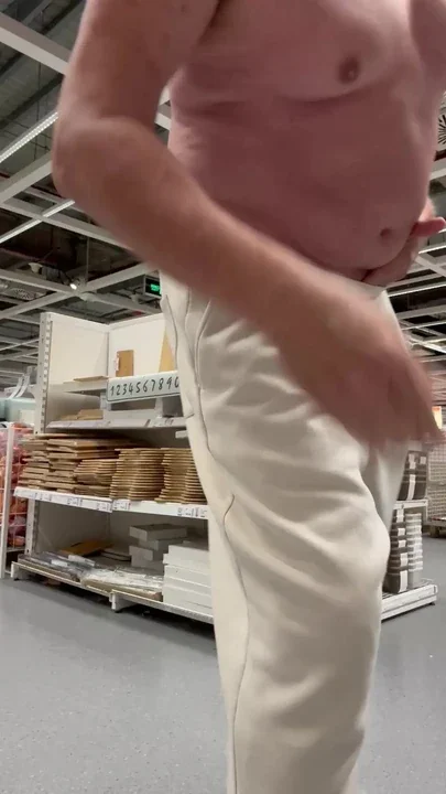 Naked at ikea shopping centre