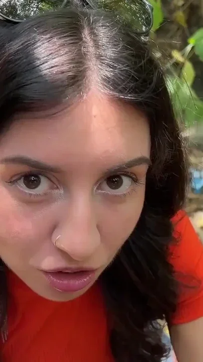 Public Blowjob in the Bushes with Stranger and Crazy Cumwalk Covered in Cum Clip 1