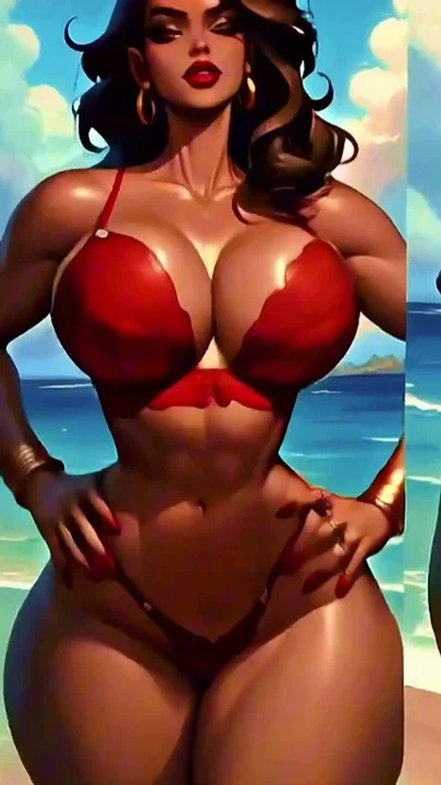 4K 100 AI Generated 3D Soft Looping PMV Dark-Skinned Thick Ass Gentle Twerk on