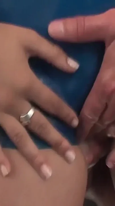 Naughty girl bends over as huge cock thrusts her shaved pussy from behind