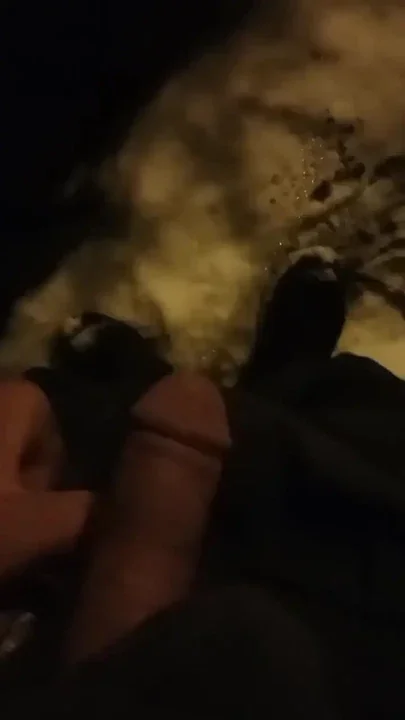 Urinating in the snow and enjoying it