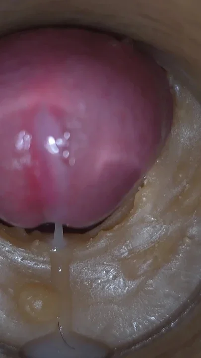 Precum Squirting in My Pussy Toy Camera in Vagina 4K Extreme Close up