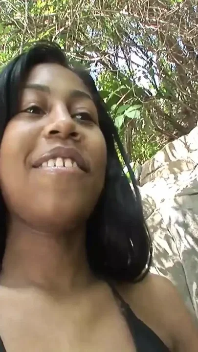 Ebony teen loves getting filled up with cock