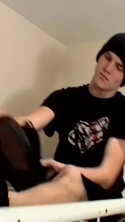 Cum covered feet with str8 Lex