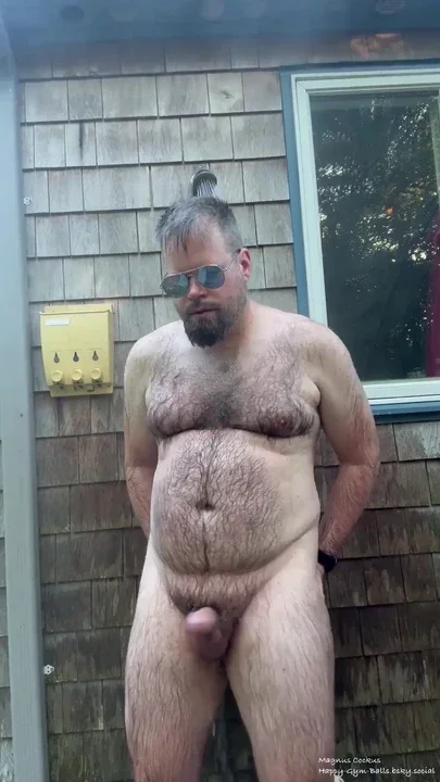 I like shower outside so everyone can see me naked Clip 1