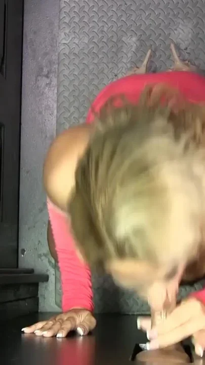 Busty blonde cougar Alyssa Lynn can't get enough cum in gloryhole - Part 2 POV