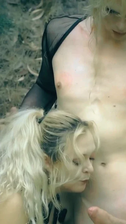 Outdoor sissy fuck