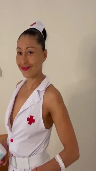 The nurse wants you to cum on her titties