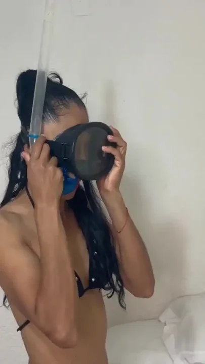 Let me try on the snorkel And maybe your cock