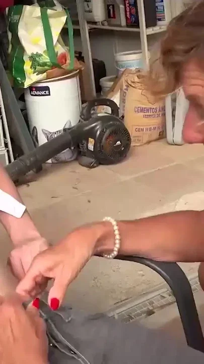 OldNanny - Mature Granny Seduces Horny Stud In Garage Clip 1