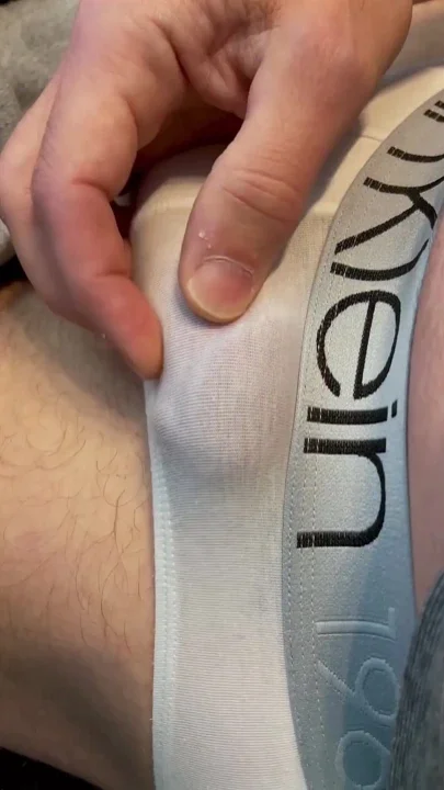 Frenulum Orgasm and Cum by Rubbing My Dick Through My Briefs