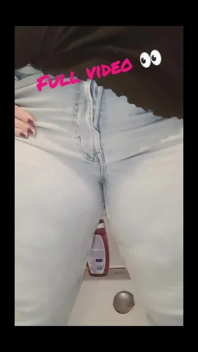 Light jeans are a pretty canvas for piss