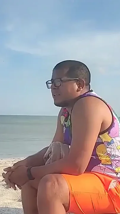 My stepbrother and I went to the beach