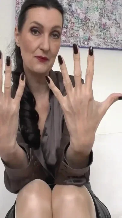 Dark Long Fingernails and Beautiful Hands JOI Lady Victoria Valente