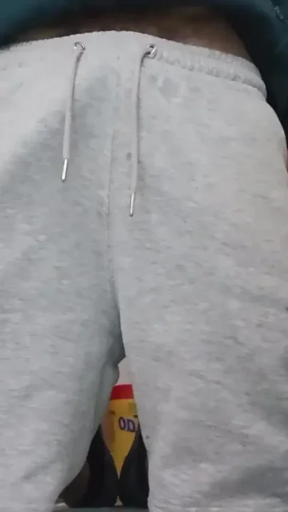 The Fitness Trainer Jerks off Inside His Pants and Shows You His Cock