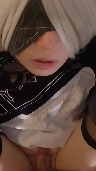Nier Automata 2b Cosplay Sex Machine Android Hentai Cosplayer gets fucked Part6 Clip 2