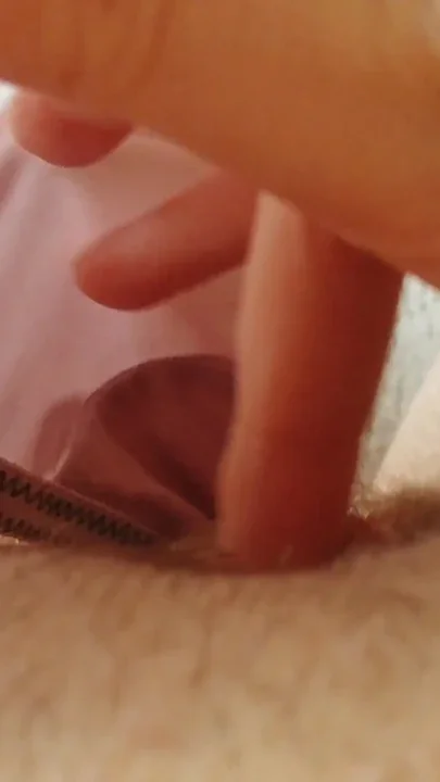 Masturbate and orgasm in wet look panty