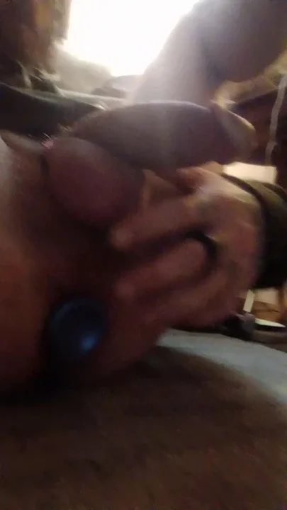Anal plug and a fat cock