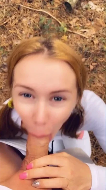 Public blowjob and cum play from cumslut Mia Bandini POV Clip 1