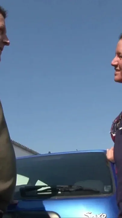 German Milf Fucks in The Middle of The Tires Watched by All Their Colleagues Coming