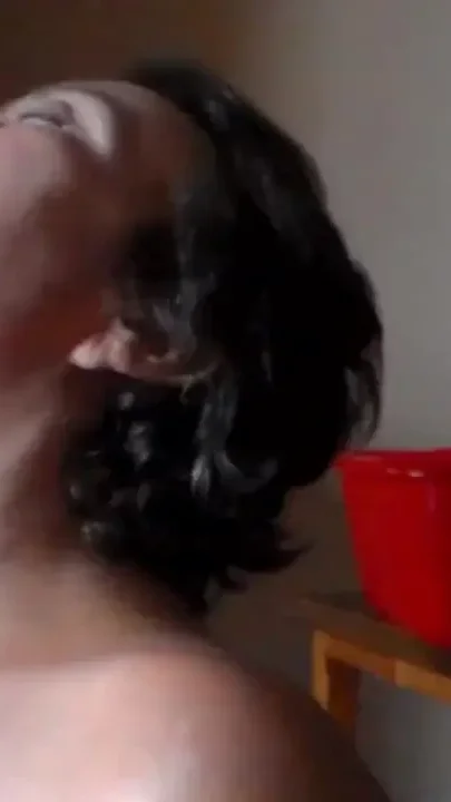 John is peeing when Jen licks his cock