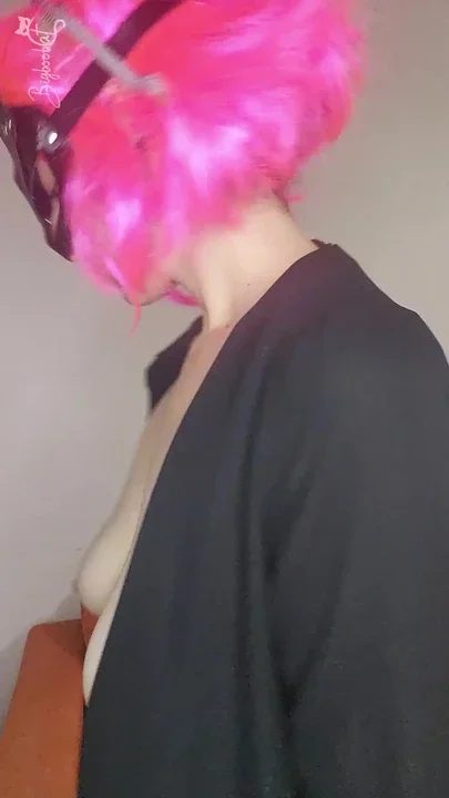 My big juicy tits are ready for solo action in my adorable mask