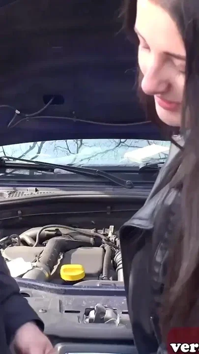 German has car breakdown and pays mechanic with blowjob in the forest Clip 1