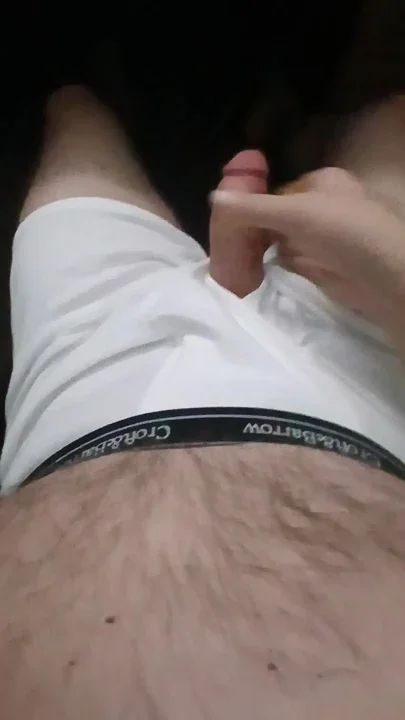 Jerking in white Croft & Barrow boxerbriefs