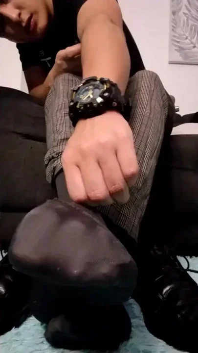TOMAS shows off his sweaty stockings when he comes home Clip 2